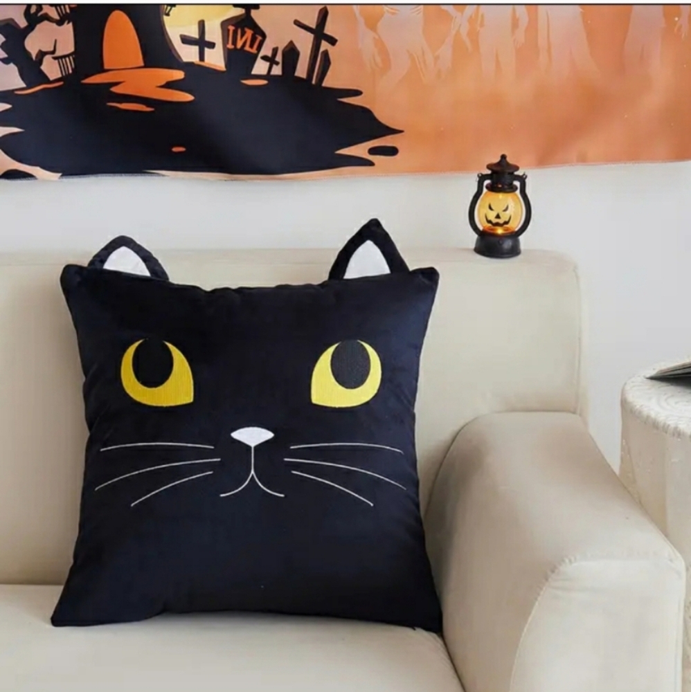 Halloween Black Cat Pillow Case
